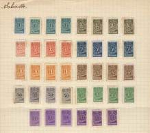 EL SALVADOR: TASA DE GIROS: Album Page Of An Old Collection With 38 Stamps Of Values Between 1c. And 200c., Mint No Gum, - El Salvador