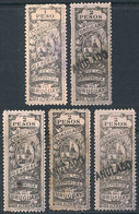 URUGUAY: CONSULATE IN GERMANY: Lot Of 5 Used Stamps, 1P. + 2P. X4, Fine General Quality. - Uruguay