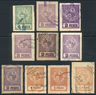 URUGUAY: CONSULATES IN SPAIN: 10 Old Stamps, Including Several Of 2P. Violet On Two Different Papers, Mixed Quality (fro - Uruguay