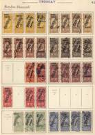 URUGUAY: DOCUMENTS: Year 1900 To 1902, Collection In Old Album, In Total 159 Revenue Stamps, Including Rare Stamps, Vari - Uruguay