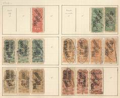 URUGUAY: DOCUMENTS: Year 1905 To 1908, Collection In Old Album, In Total 66 Revenue Stamps, Including Rare Stamps, Varie - Uruguay