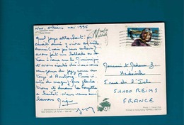Stamp Lafayette  + TP Aviation Pioneer Harriet Quimby Sur Cpa Cornstalk Hotel,royal Street - Storia Postale
