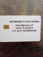 ITALIE ITALIA CARTE A PUCE CHIP CARD INFOMOBILITY SPA PARMA NEUVE MINT - Ausstellungskarten