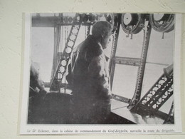 Intérieur Poste Cabine De Pilotage D'un Zeppelin LZ  - Coupure De Presse De 1930 - Otros
