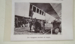 Embarquement à Dusseldorf   En Ballon Dirigeable "Zeppelin VII Deutschland"   - Coupure De Presse De 1910 - Otros