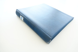 Israel Album - Lindner Album, Blue, 18 Rings, Format 5x30x32cm - Formato Grande, Fondo Blanco