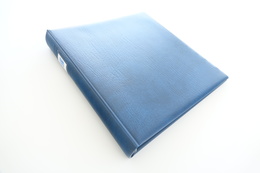 Israel Album - Lindner Album, Blue, 18 Rings, Format 5x30x32cm - Formato Grande, Fondo Blanco