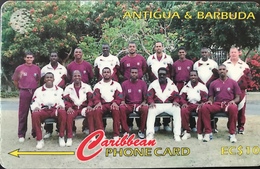 ANTIGUA Et BARBUDA  -  Phonecard  -    1996 " West Indies ", Cricket Team  -  EC $ 10 - Antigua And Barbuda