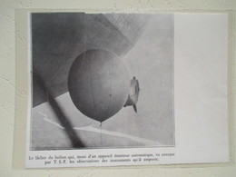 Arctique (arctic) - Laché Ballon Sonde Emetteur TSF D'un Dirigeable Graf Zeppelin - Coupure De Presse De 1931 - Autres & Non Classés