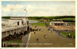 ANGUS - ARBROATH - THE TENNIS COURTS AND BATHING POOL Ang43 - Angus