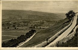 DERBYSHIRE - HOPE - VALLEY FROM TIDESWELL ROAD, CASTLETON  Db212 - Derbyshire