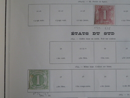 D3  -  Lot Timbres Sur Pages D'album - Tour Et Taxis YT Nos 29 - Etats Du Sud No36 - Nuevos