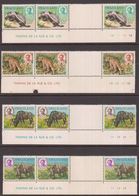 1969. SWAZILAND. Wild Animals. 12½, 15, 20, 25 C In Strips With Printer Name And Code... (MICHEL 168-171) - JF136028 - Swasiland (...-1967)