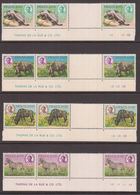 1969. SWAZILAND. Wild Animals. 12½, 20, 25, 50 C In Strips With Printer Name And Code... (MICHEL 172+) - JF136029 - Swasiland (...-1967)