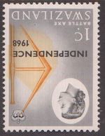 1968. SWAZILAND. INDEPENDENCE 1968 Elisabeth 1 C. INVERTED WATERMARK.  (MICHEL 140Z) - JF136079 - Swasiland (...-1967)