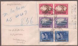 1945. SWAZILAND. VICTORY. Complete Set With 3 Pair. __MBABANE 10 I A45. __  (MICHEL 38-43) - JF136082 - Swaziland (...-1967)