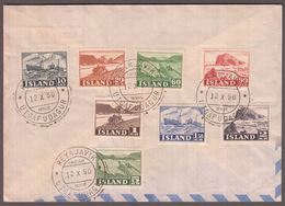 1950. FDC REYKJAVIK 12. X. 50. Rec.  (Michel 263-270) - JF136095 - Covers & Documents