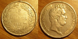 Louis-Philippe Ier - 5 Francs 1831B Tranche En Creux - 5 Francs