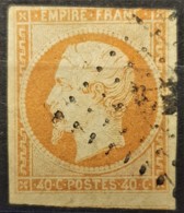 FRANCE 1853 - Canceled - YT 16b - Orange/paille - 40c - 1853-1860 Napoléon III