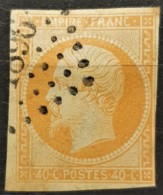 FRANCE 1853 - Canceled - YT 16a - Orange Vif - 40c - 1853-1860 Napoleon III