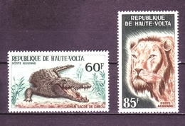Upper Volta 1965 MiNr. 170 - 171  Obervolta Fauna Reptiles Lion 2v MNH**  8,00 € - Opper-Volta (1958-1984)