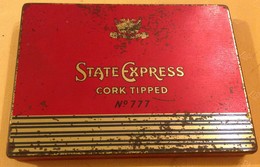 BOITE METALLIQUE CIGARETTES "STATE EXPRESS" (19214) - Empty Tobacco Boxes