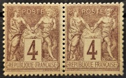 FRANCE 1877 - MNG - YT 88 - 4c - Paire! - 1876-1898 Sage (Tipo II)