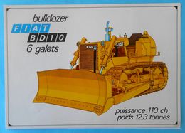 FIAT BD10 Bulldozer - Original Vintage Sales Brochure * French Issue * Large Size * Tractor Tracteur Traktor Trattore RR - Trattori
