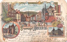 Souvenir De Neuchâtel - Litho - Place Du Marché - Château - Hôtel Des Postes - Etat Voir Scanner - Sonstige & Ohne Zuordnung