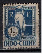 INDOCHINE            N°  YVERT    TAXE   39     ( 3 )       OBLITERE       ( OB 07/19 ) - Postage Due