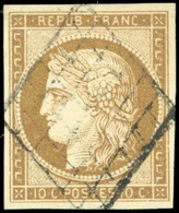 O 10c. Bistre-brun. Marges égales. SUP. - 1849-1850 Ceres