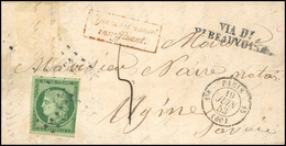 O 15c. (déf. à Droite) Obl. Rouleau De Gros Points S/lettre Frappée Du CàD De PARIS - 1er - 15 - (60) Du 19 Juin 1853 à  - 1849-1850 Ceres