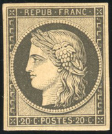 * 20c. Noir. Réimpression 1862. TB. - 1849-1850 Cérès