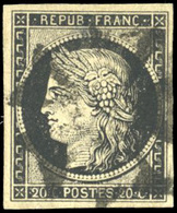 O 20c. Obl. Croix De Malte Du Bureau J De Paris. SUP. - 1849-1850 Cérès