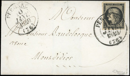 O 20c. Obl. CàD Type 13 De PERONNE Du 10 Janvier 1849 S/lettre Avec Répétition Du CàD à Destination De MONTDIDIER. Ex Co - 1849-1850 Cérès