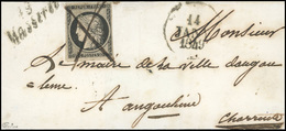 O 20c.obl. Plume S/lettre Frappée De La Cursive 49 MASSENET Et Du CàD ''Dateur A'' Du 14 Janvier 1849 à Destination D'AN - 1849-1850 Cérès