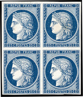 (*) 25. Bleu Foncé. Bloc De 4. Fraîcheur Postale. TB. - 1849-1850 Cérès