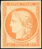 * 40c. Orange. Réimpression. Grandes Marges. SUP. - 1849-1850 Ceres