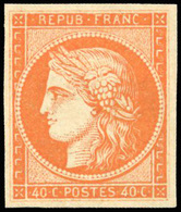 (*) 40c. Orange. Nuance Vive. Belles Marges. SUP. - 1849-1850 Ceres