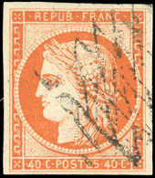 O 40c. Orange Vif. Obl. Grille Sans Fin Très Légère. SUP. - 1849-1850 Ceres