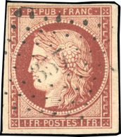 O 1F. Carmin. Obl. Légère. SUP. - 1849-1850 Cérès