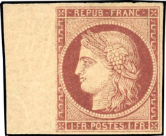 ** 1Fr. Carmin-brun. Nuance De Référence. BdeF. SUP. R. - 1849-1850 Cérès