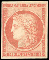 (*) 1F. Vervelle. Fraicheur Exceptionnelle. Infime Pelurage. Pièce De Grande Qualité. SUP. RRR. - 1849-1850 Cérès