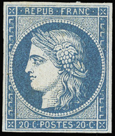* 20c. Bleu Foncé, Dit Marquelet. Non émis. Grande Fraîcheur Postale. SUP. - 1849-1850 Cérès