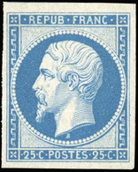 ** 25c. Bleu. Réimpression. Grandes Marges. Amorce D'un Voisin. SUP. - 1852 Luigi-Napoleone