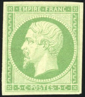 * 5c. Vert-jaune. Très Frais. SUP. - 1853-1860 Napoleon III