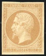 * 10c. Bistre-brun. Charnière Importante Sinon TB. - 1853-1860 Napoleon III
