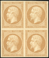 (*) 10c. Brun Clair. Type II. Bloc De 4. TB. - 1853-1860 Napoleon III