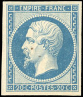 ** 20c. Bleu. Type II. SUP. - 1853-1860 Napoleon III