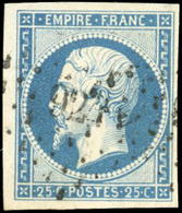 O 25c. Bleu. TB. - 1853-1860 Napoleone III
